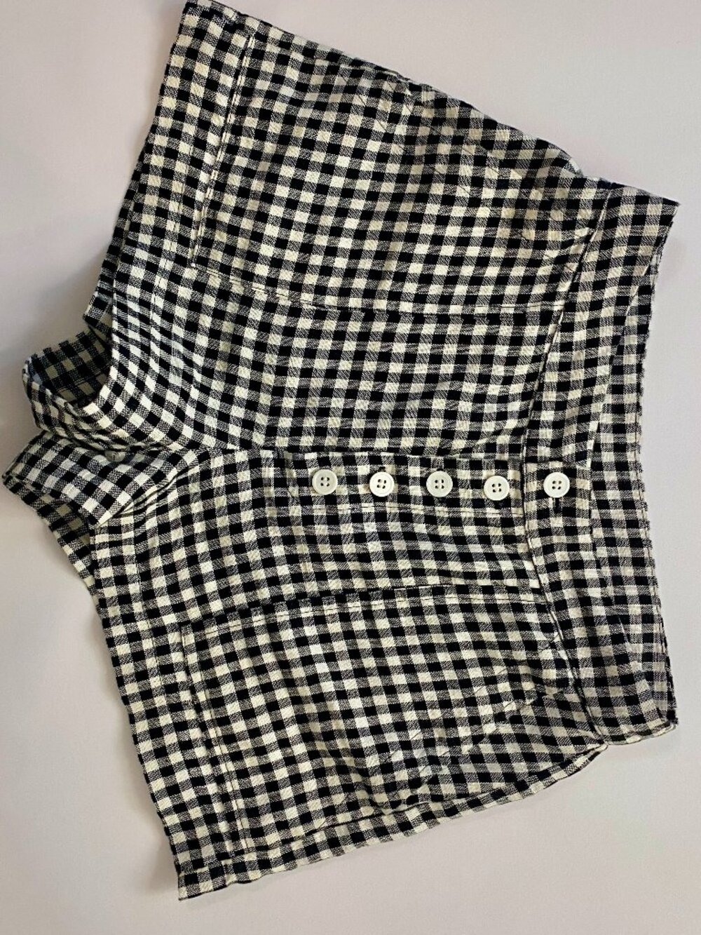Reformation Checkered Gingham 100% Linen Shorts | Size 0